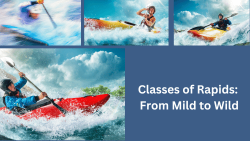 Classes of rapids from mild to wild